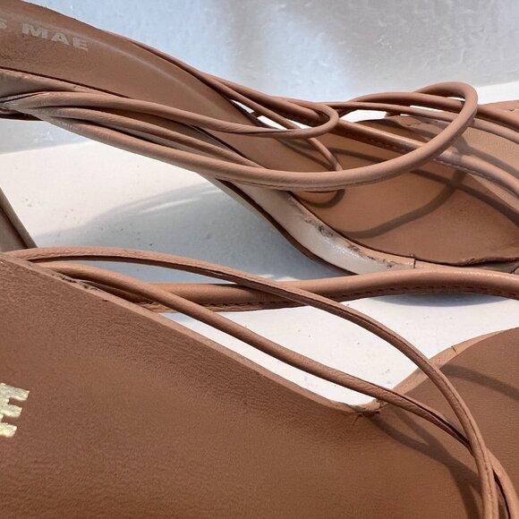 Alias Mae - Leela - Nude, Natural Leather Strappy Heels - Size 9-9.5 Euro 40 - Picture 5 of 10